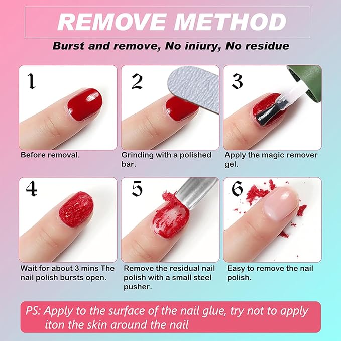 Gel Nail Polish Remover Acetone Nail Polish Remover Cuticle Remover Gel Polish Remover Gel Remover for Nails Removedor De Esmalte Gel 15 ml
