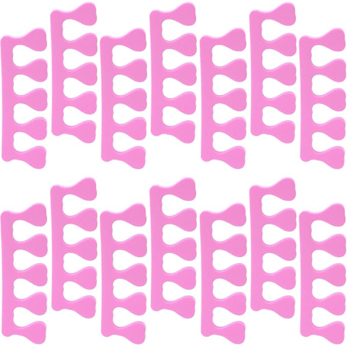 14 Pcs Toe Separators for Women Pedicure, Toe Separators for Pedicure, Pedicure Toe Separators, Comfortable Toe Dividers for Nail Art, Polishing, Pedicure (Pink)