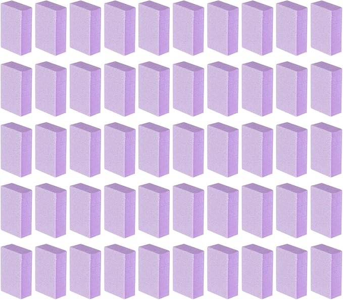 HARFINGTON 100pcs Nail Buffer Blocks 120 Grit Nail Sanding Buffing File Block Manicure Tool for Acrylic Nail Shine Polishing Buffer, Purple