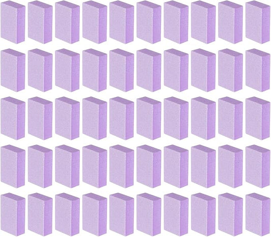 HARFINGTON 100pcs Nail Buffer Blocks 120 Grit Nail Sanding Buffing File Block Manicure Tool for Acrylic Nail Shine Polishing Buffer, Purple
