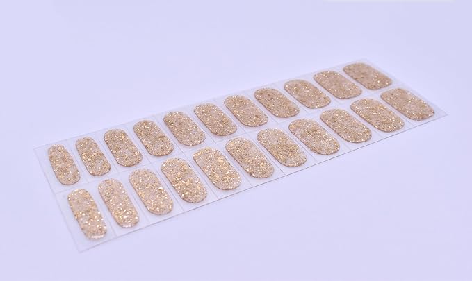 Gel Nail Sticker Semi Cured Nail Polish Strips Glitter Full Cured Pink Gel Nail Wraps