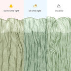 6 Pack Sage Green Cheesecloth Table Runner, 17 x 108 inch, Semi Sheer Boho - Image 7