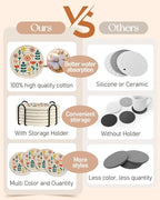 Absorbent Cup Coasters Set of 6 - Image 3