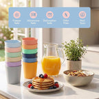 MASTERCOOK 12 Pcs. Small Reusable Cups –8 oz Unbreakable Drinking Glasses - Image 3