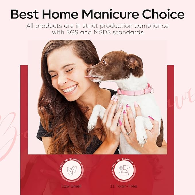 modelones Gel Nail Polish Set 2 Pcs 15 ML Red Green Glitter Gel Nail Polish Silver Champagne Rose Gold Shades Polish Kit Soak Off Nail Art Manicure Home Gift For Women Girl