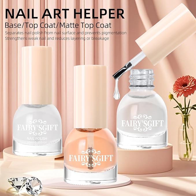 Major Dijit Nail Polish Quick Dry Nail Polish Nail Art Varnish (Base Shiny Matte Top Coat, 10 ML)