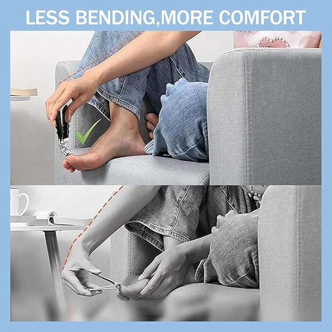 (1SET) 2025 New Orthoclip Toe Nail Clippers，New Ultra Sharp Stainless Steel Wide Jaw Opening Anti-Splash Slanted Nail Clippers of Oblique and Flat Mouth,Thick Nails, Fingernails & Toenails