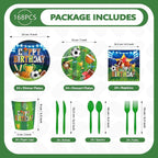 250Pcs Sports Birthday Plates for Boys Birthday Party Supplies Serves 50 | - Image 4
