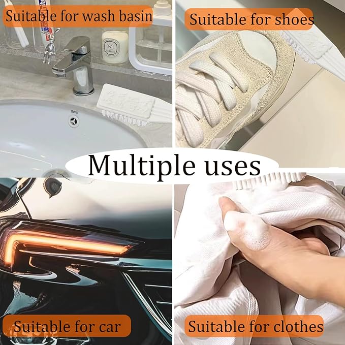 Nail Cleaning Brush,Handle Grip Nail Cleaning Brushes for Toes Fingernail,Nail Stain Removing Brush,Laundry Scrubbing Brush Shoes Cleaning Brush,4 Pieces