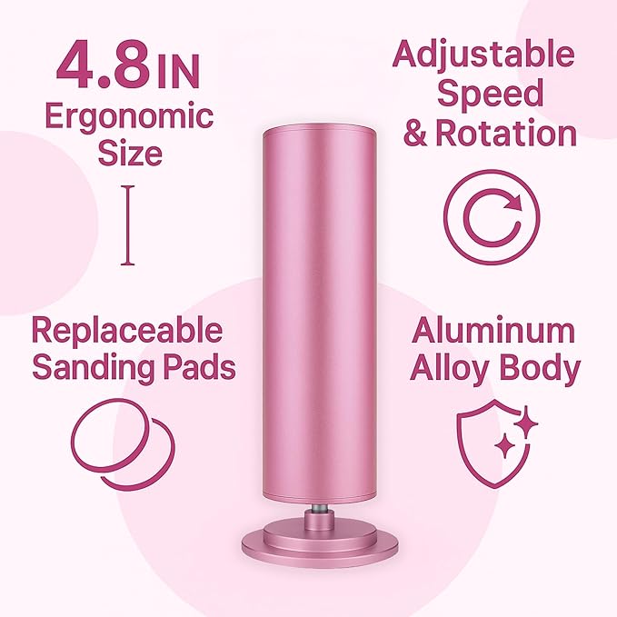 Electric Foot Callus Remover | Feet Filer Sander File Tool Grinder Heavy Duty Scrubber Shaver Buffer Smoother Drill Pedicure Dead Skin Cracked Heels Calluses 60 pcs Sandpaper Discs by VISOFO