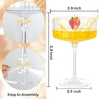 LIYH 20 Pcs 10oz Plastic Martini Glasses - Image 2