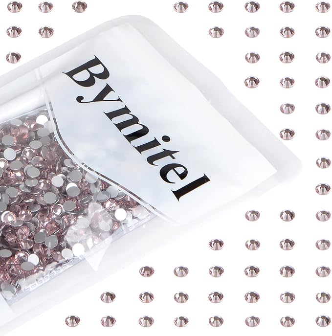 1440PCS Art Nail Rhinestones Non Hotfix Glue Fix Round Crystals Glass Flatback for DIY Jewelry Making with one Picking Pen (ss20 1440pcs, Lt. Amethyst)
