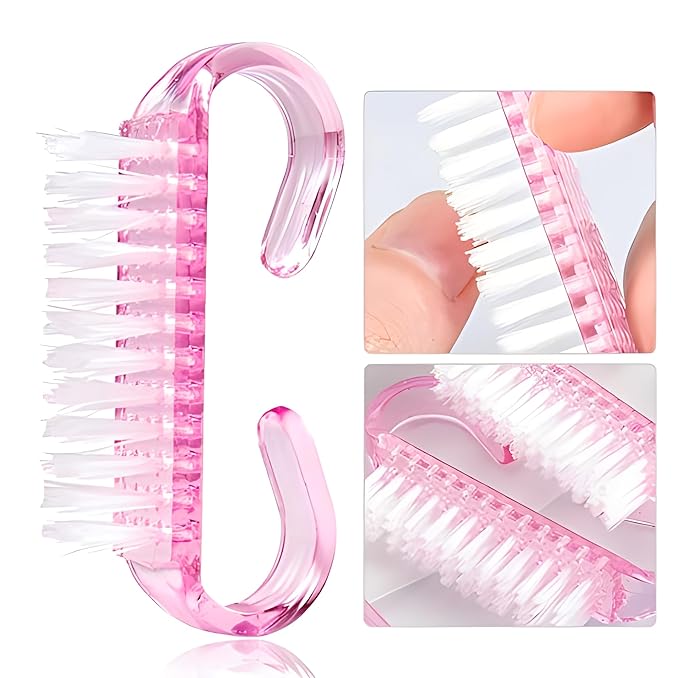 12-Pack Handle Grip Nail Brush(assorted color), Fingernail Scrub Cleaning Brushes for Toes and Nails Cleaner, Pedicure Brushes for Men and Women