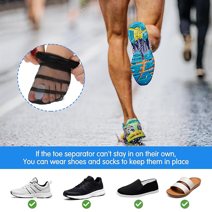 12 Pack Soft Gel Toe Separators for Women and Men, White Silicone Toe Spacers, Two Size Separators Toes Straighteners for Crooked Toes, Overlapping, Bunions, Calluses