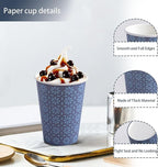 Clawsoff 1000 Pack Paper Cups 12 oz Bulk Disposable Coffee Cups Navy Floral | - Image 4