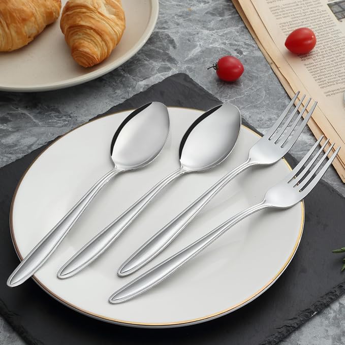 Unokit Forks and Spoons Silverware Set - Image 5