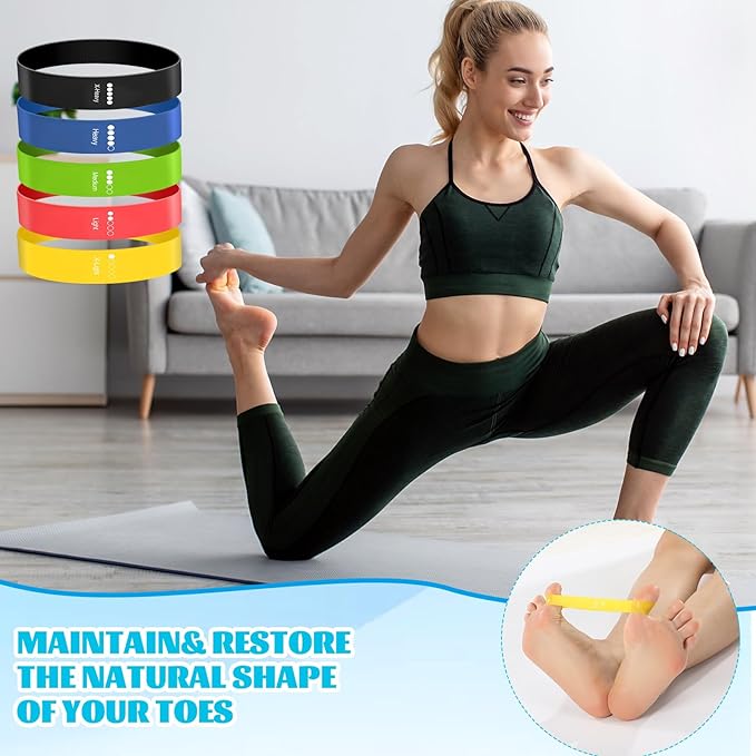 8 Pcs Toe Stretcher Kit Includes Foot Stretcher Pad Foot Roller Toe Separators and Bands for Bunions, Hallux Valgus Corrector for Women Men, Heel Spurs Tendonitis Relief Set