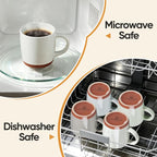 E-far Ceramic Coffee Mug Set of 4, 12oz Stoneware Coffee Cup - Image 7