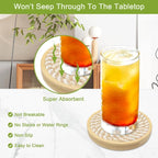 Eykao 5 Pack Absorbent Coasters - Image 2