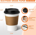 METAPRINT 100 Pack 12 oz Disposable Coffee Cups - Image 2