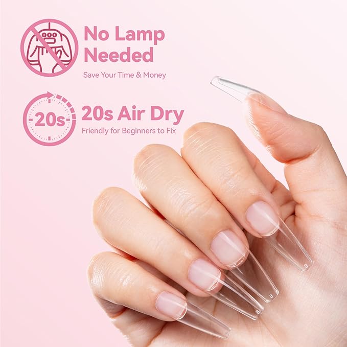 Makartt New Super Strong Nail Glue for Press On Nails: No Uv/Led Lamp Needed, Quick Drying 20s, Long-Lasting Semi Solid Gel Fake Tips Adhesion,Updated Hema-Free Nail Glue DIY Home Salon Manicure 10ml