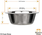 Neater Pet Brands 1.5 Cup Stainless Steel Dog Bowls, Dog Food Bowl & Water Bowl - Image 3