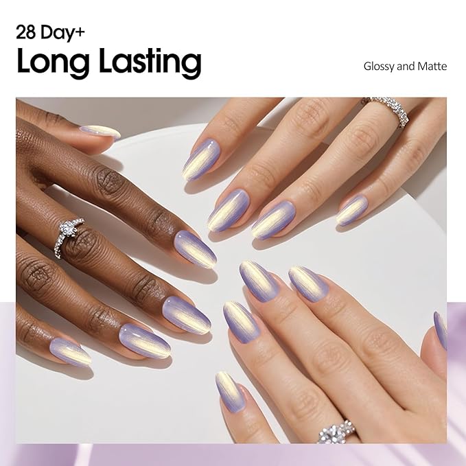 VENALISA Mermaid Purple Gold Glitter Gel Nail Polish 1 Pcs 10ML Soak Off Salon Manicure DIY at Home Nail Art For Girls Women