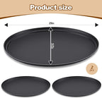 FillTouch 2 Pcs Restaurant Serving Trays PP Plastic Non Slip Rubber Lined Large - Image 3