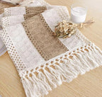 Boho Table Runner for Fall Home Decor 12x90 Rustic by FEXIA