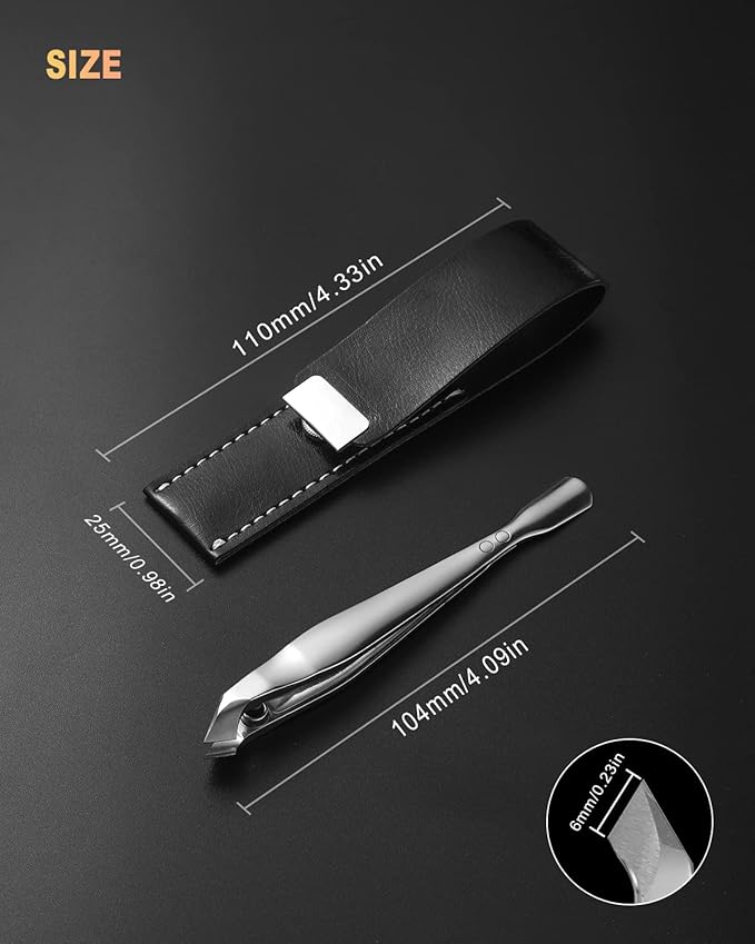 BEZOX Slim Cuticle Clipper with Pusher – 5mm Jaw Stainless Steel Manicure Tools Mini Cuticle Trimmer