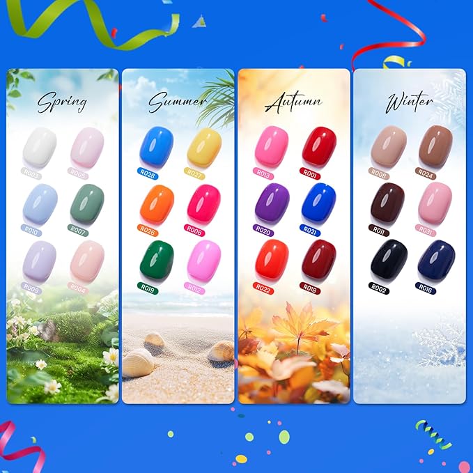 HEMA TPO Free Gel Nail Polish Kit with U V Light- 24Colors Nail Kit 54PCS Gel Polish Starter Set with Matte Glossy Base Top Coat Primer Blooming Builder At Home Gel Manicure Kits Gifts for Women Girl