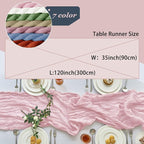 IVAPUPU Pink Table Runner 120 Inches - Image 4