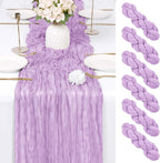 6 Pack Lavender Cheesecloth Table Runner 17x108 Inch Semi Sheer Boho Gauze by Unknown