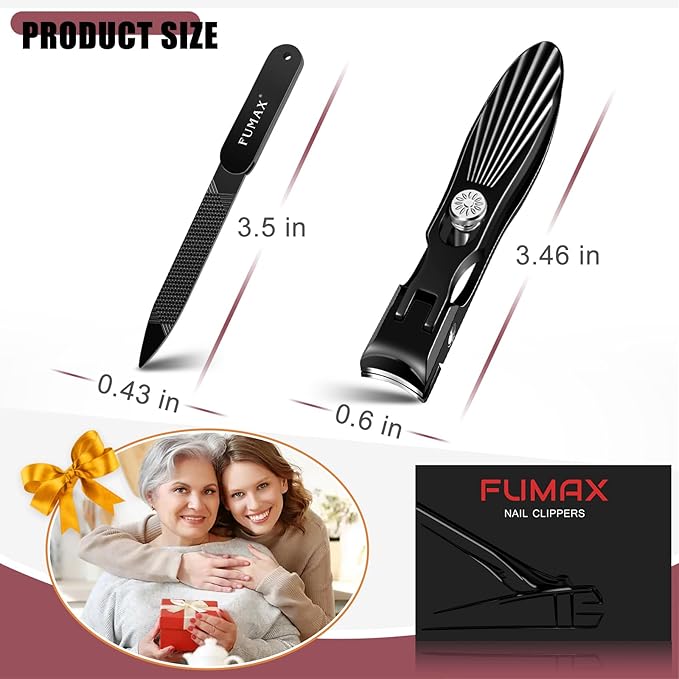 Nail Clippers for Men Thick Nails with Catcher, Large Toenail Clippers with Wide Jaw Opening for Seniors, Heavy Duty Long Handle Fingernail Clipper Gifts for Men Women Adult