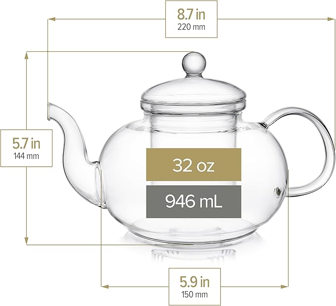 Teabloom Heatproof Glass Teapot Set - Image 5