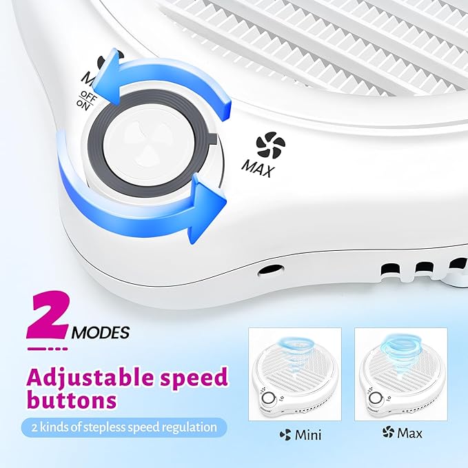 JODSONE 80W Nail Dust Collector Compact Vacuum Fan Efficient Dusting Round Nail Duster Must-Have for Manicures, Manicure Pedicure Tool for Acrylic Nail Polishing