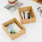 Bamboo Desk Organizer with Drawers, 3-Drawer Desktop Storage Box | 3 Drawers - Image 5