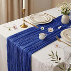 10 Pack Royal Blue Cheesecloth Table Runner 9FT Boho Gauze Fabric Table Runner - Image 3