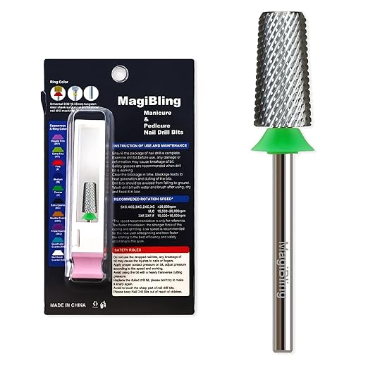 Professional Nail Drill Bits, Tungsten Carbide Cross Cut Tapered Barrel 3/32'' Safety Bits, Left and Right Hand Use, Remove Gel Fast, Manicure Pedicure Cuticle Gel Polishing, Coarse.