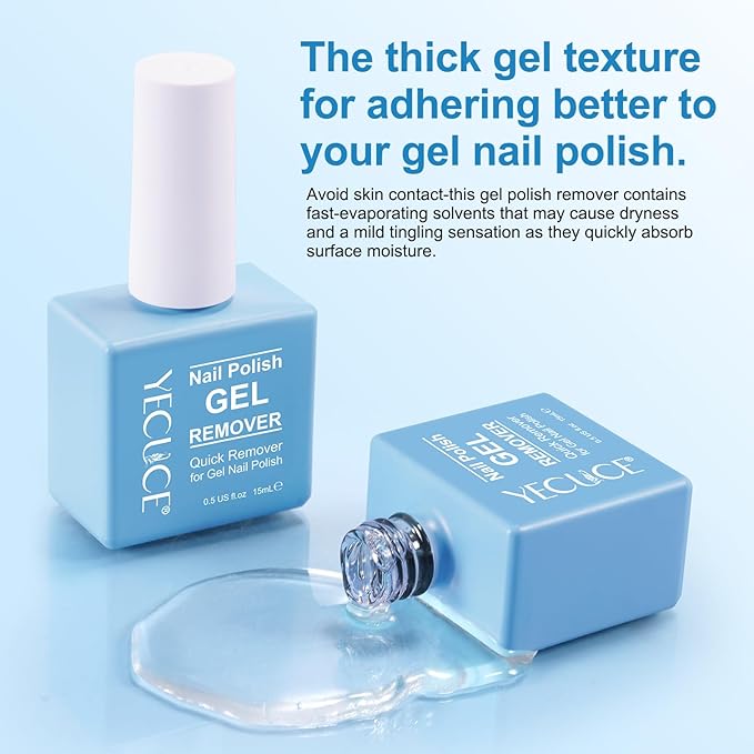 Gel Nail Polish Remover, (3pcs) Gel Polish Remover for Nails, No Need for Foil, Quick & Easy Polish Remover In 3-5 Minutes, No Need Soaking Or Wrapping-15ml