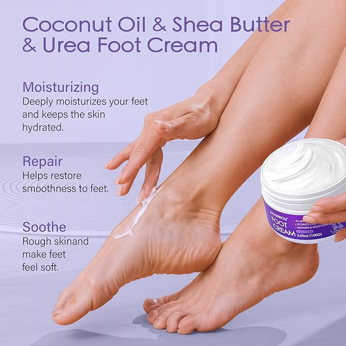 Pedicure Kit For Feet 4pcs Foot Spa Kit For Christmas Birthday Valentine's Women Men Gift Lavender Feet Care Kit for Dry Cracked Foot Soak Salt Foot Callus Remover Gel Foot File Foot Cream