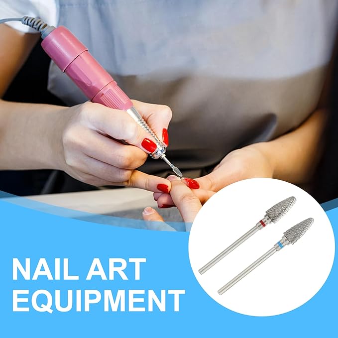 3 Pack 3/32" 5 in 1 Nail Drill Set, Tungsten Carbide Cuticle Remover & Safety Bits with Cleaning Brush, Professional Coarse Drill for Manicurists, Nail Salon, Pedicure & Gel Polishing