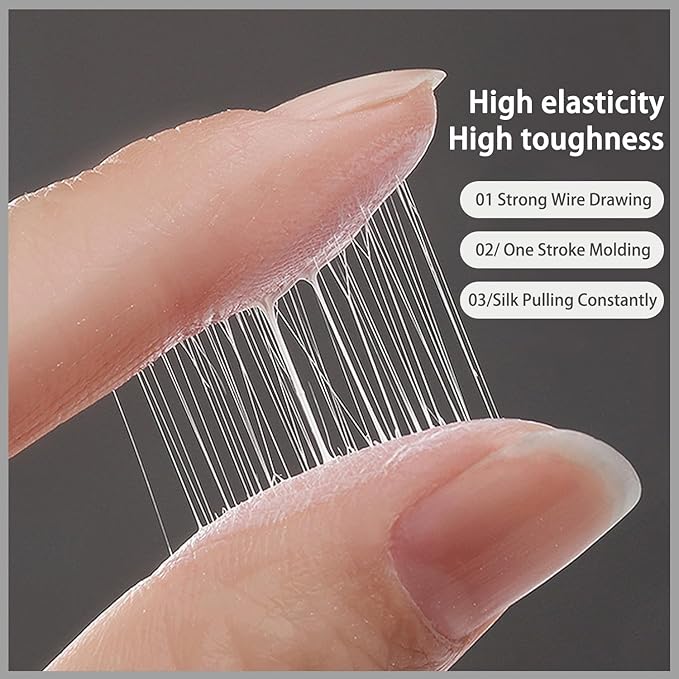 5g/0.18oz Spider Gel Kit for Nails, Spider Design for Art Wire Drawing Nail Gel for Line with Brushes for Nail Art (White Black Silvery)