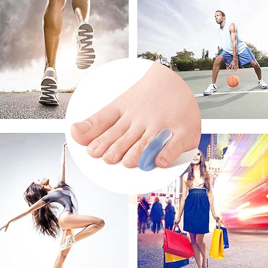 10 Pcs Pinky Toe Separator, Little Toe Straightener Hammer Toe for Men Women Walking, Running, Overlapping, Bunion Corrector and Bunion Relief