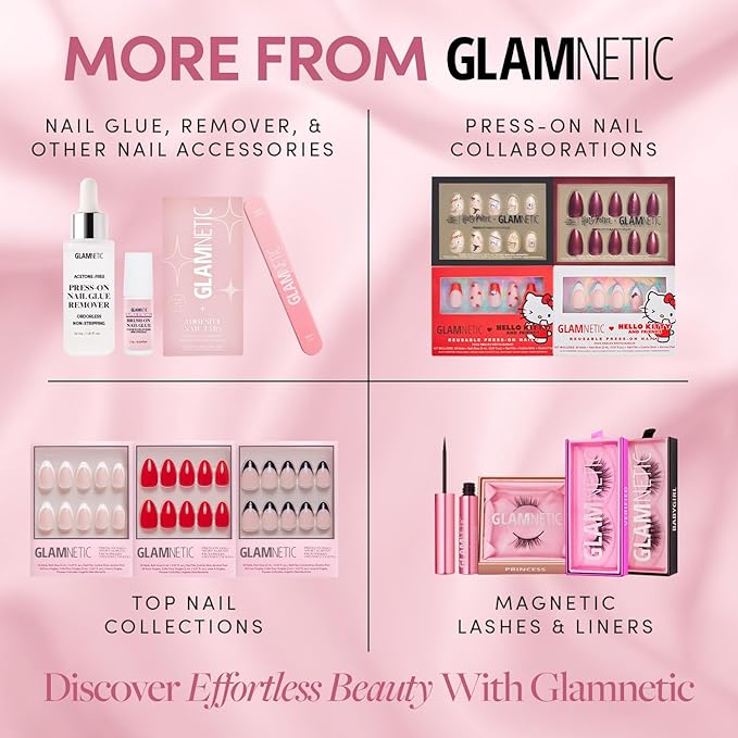 Glamnetic Nail Strengthener | Fast-Drying, Vegan Formula to Reinforce Natural Nails | Helps To Prevent Breakage & Splitting – 0.34 fl. oz