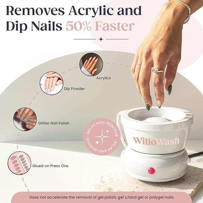 Willowash Electric Nail Soaking Bowl and Willopad Refills Bundle