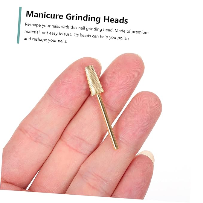 minkissy Nail Art Grinding Bit for Precision Manicure Multi-purpose Tungsten Polishing Head for Nails and More for Salon and Diy Use