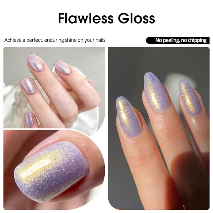 VENALISA Mermaid Purple Gold Glitter Gel Nail Polish 1 Pcs 10ML Soak Off Salon Manicure DIY at Home Nail Art For Girls Women