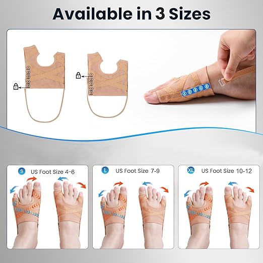 Bunion Corrector for Women and Men,Union Relief Protector Guards for the Thumb and Little Toe,Toe Corrector for Left and Right Foots, 1 Pair(L)