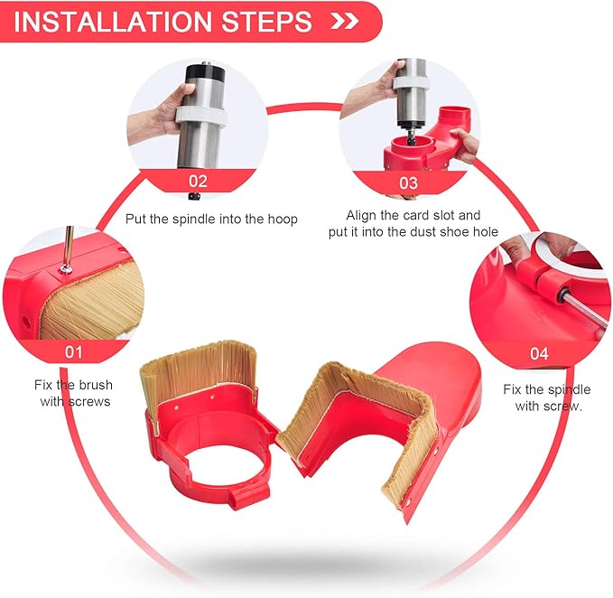 Daedalus NL330 CNC Dust Shoe, 85mm, Red